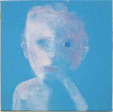 kind,oelauf leinwand 30x30cm, 2002